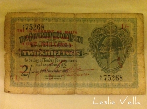 one shilling overprint